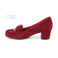 Red and black lady's high heels women casual shoes